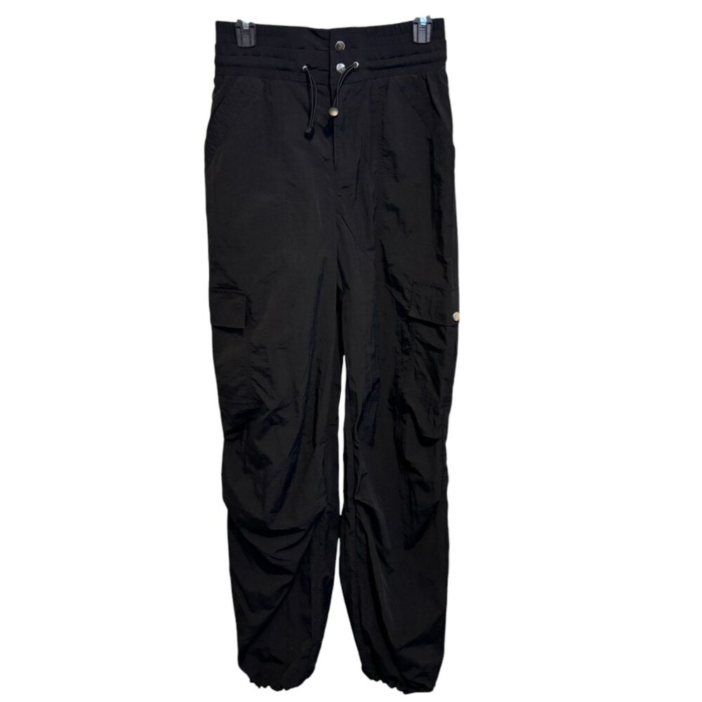 Avec Les Filles Nylon Cargo Drawstring Parachute Joggers Pants